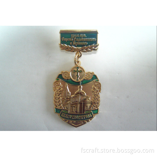 3D Custom Safety Pin Badges Military Metal Medals